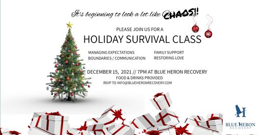 Blue Heron Recovery Offers Family Holiday Survival Class